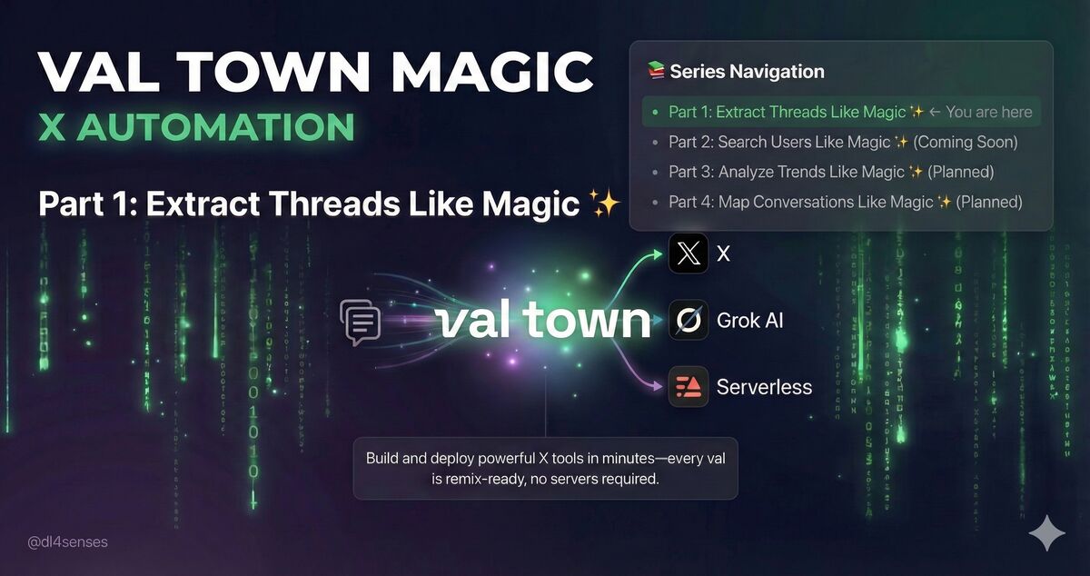 Val Town Magic: X Automation Header